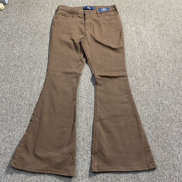 Hollister Women's Brown High- Rise Vintage Flare Jeans 29x30 9S $55 Soft Stretch - Picture 1 of 9